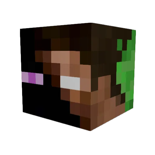 Ruvaakaan Minecraft avatar head, 3D render