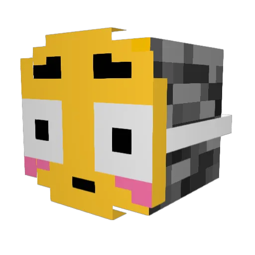 RuvenOmega Minecraft avatar head, 3D render