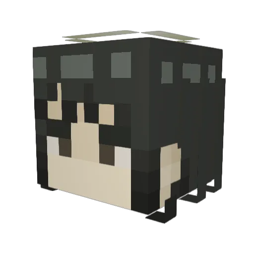 Ruvija Minecraft avatar head, 3D render