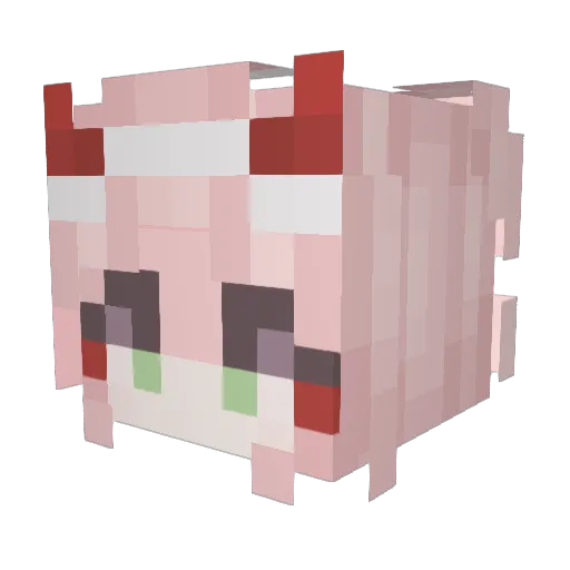 Ruwen999 Minecraft avatar head, 3D render