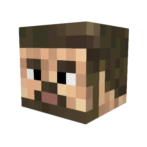 Ruwenius Minecraft avatar head, 3D render