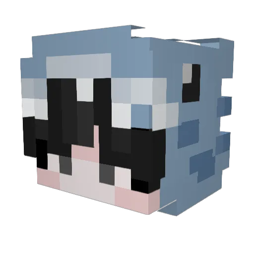 Ruxiar Minecraft avatar head, 3D render