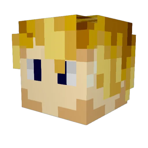 Ruxify Minecraft avatar head, 3D render