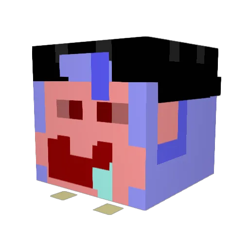 Ruxonoke Minecraft avatar head, 3D render