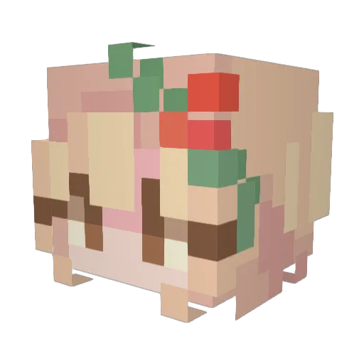 Ruxote Minecraft avatar head, 3D render