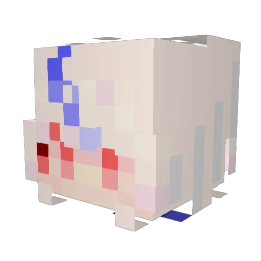 Ruyv Minecraft avatar head, 3D render