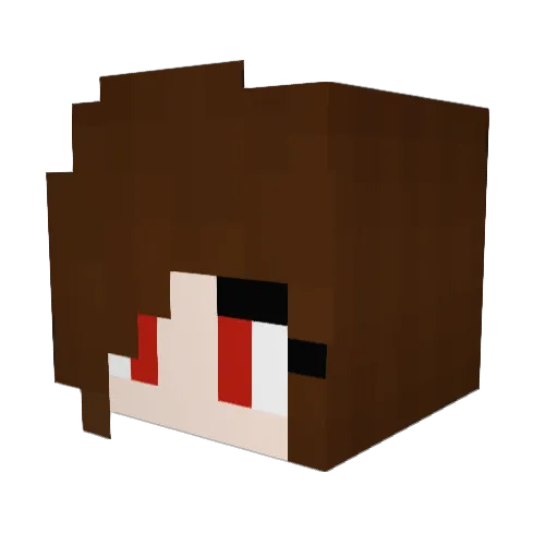 Ruzaria Minecraft avatar head, 3D render
