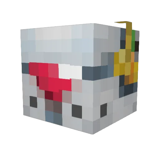 Ruzehr Minecraft avatar head, 3D render