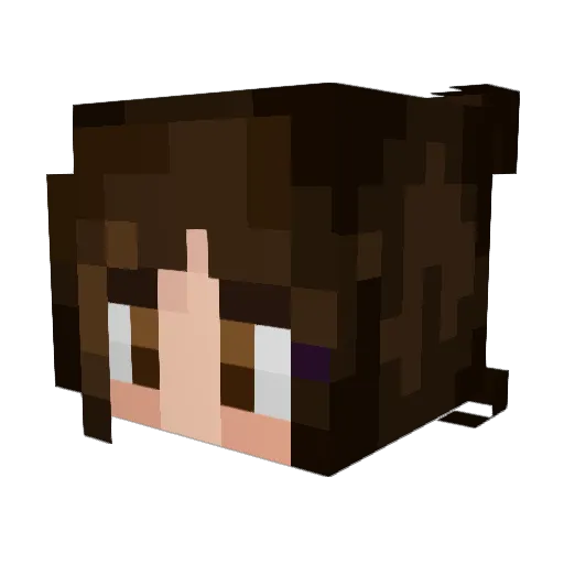 Ruzica Minecraft avatar head, 3D render