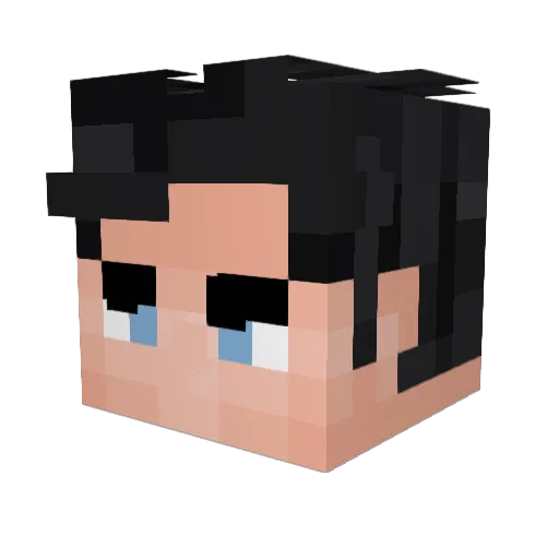 Ruzzatata Minecraft avatar head, 3D render