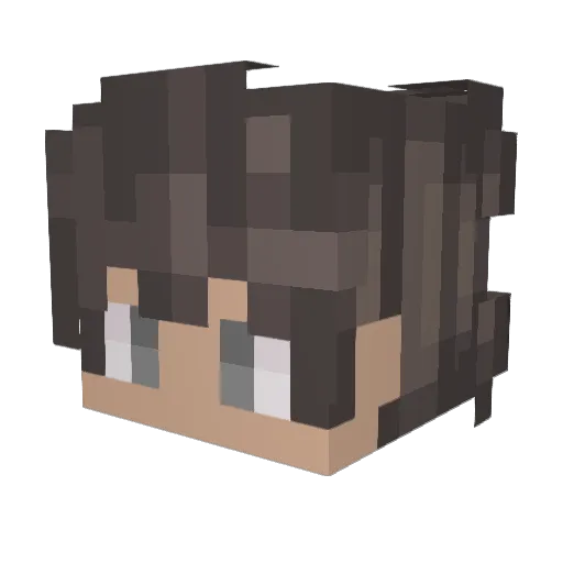 Ruzzem Minecraft avatar head, 3D render
