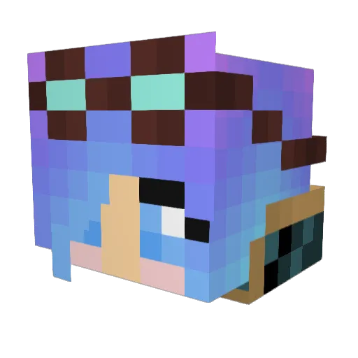 RuzzleYim Minecraft avatar head, 3D render