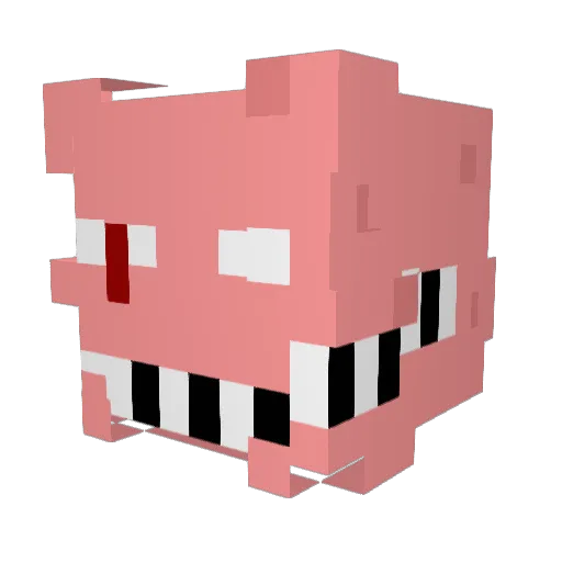 RvLz_ Minecraft avatar head, 3D render