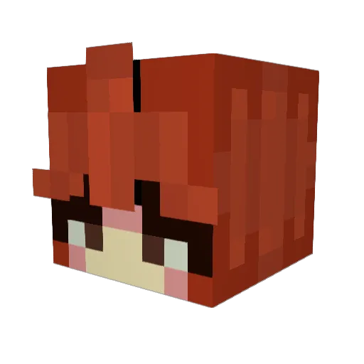 Rvina Minecraft avatar head, 3D render