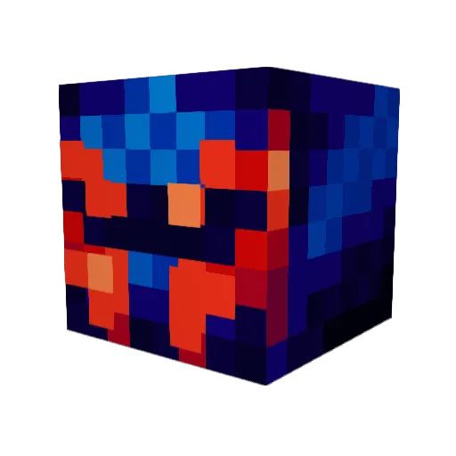 Rvinbow Minecraft avatar head, 3D render
