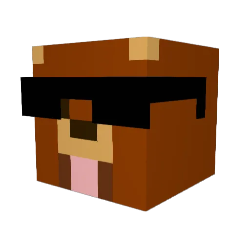 Rvlax Minecraft avatar head, 3D render