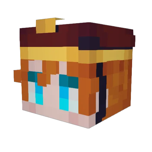 RvssianDoll Minecraft avatar head, 3D render