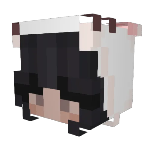 Rvuki Minecraft avatar head, 3D render