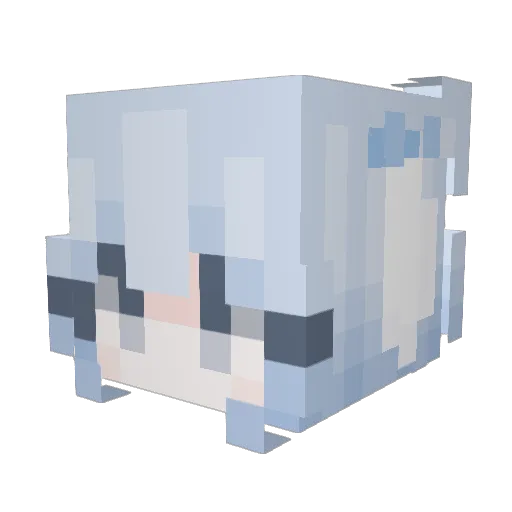 Rvuqut Minecraft avatar head, 3D render