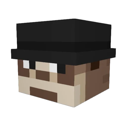 Rvus_ Minecraft avatar head, 3D render