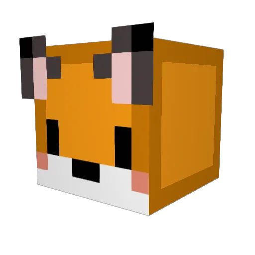 RvvD Minecraft avatar head, 3D render