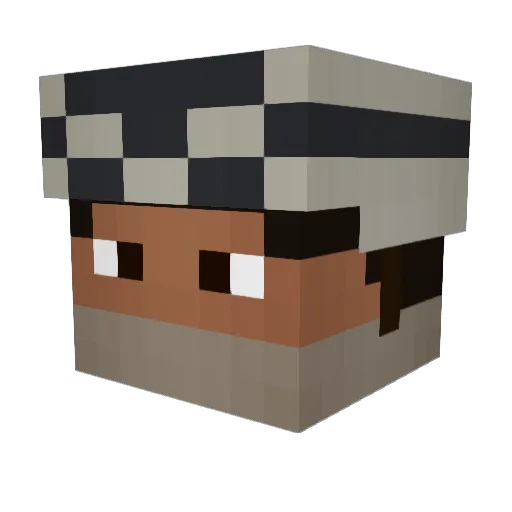 RweRRze Minecraft avatar head, 3D render
