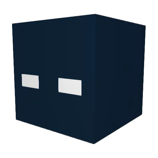Rwhale Minecraft avatar head, 3D render
