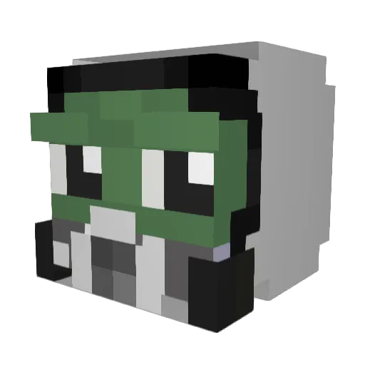Rwtje Minecraft avatar head, 3D render