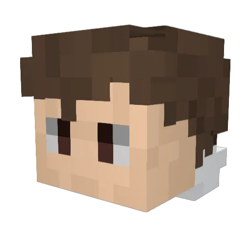 Rx1k Minecraft avatar head, 3D render