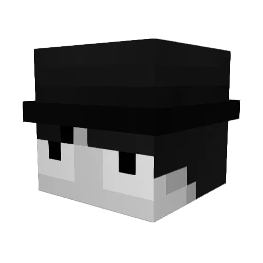 Rx3_SG Minecraft avatar head, 3D render