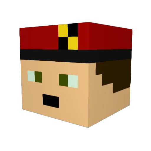 RxMontay Minecraft avatar head, 3D render
