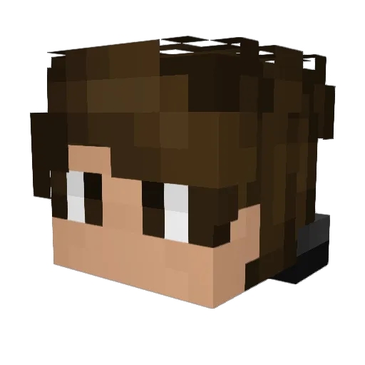 RxNerd Minecraft avatar head, 3D render