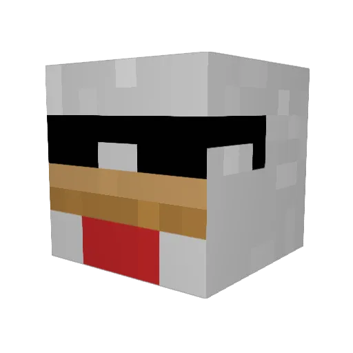 RxReames Minecraft avatar head, 3D render