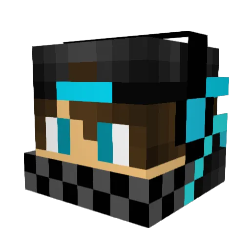 Rxchx_ Minecraft avatar head, 3D render