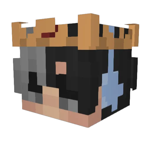 Rxchy Minecraft avatar head, 3D render