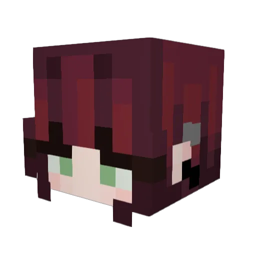 Rxcluse Minecraft avatar head, 3D render