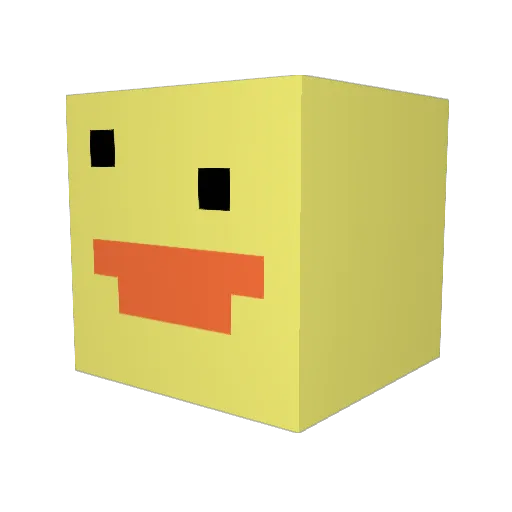 Rxfi_prvt Minecraft avatar head, 3D render