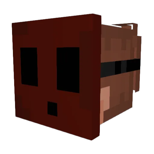 Rxfun Minecraft avatar head, 3D render