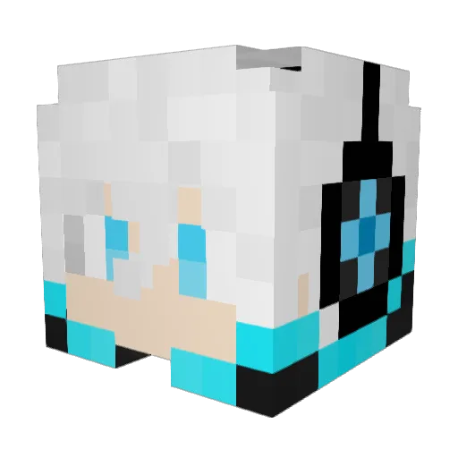 Rxiaotian Minecraft avatar head, 3D render