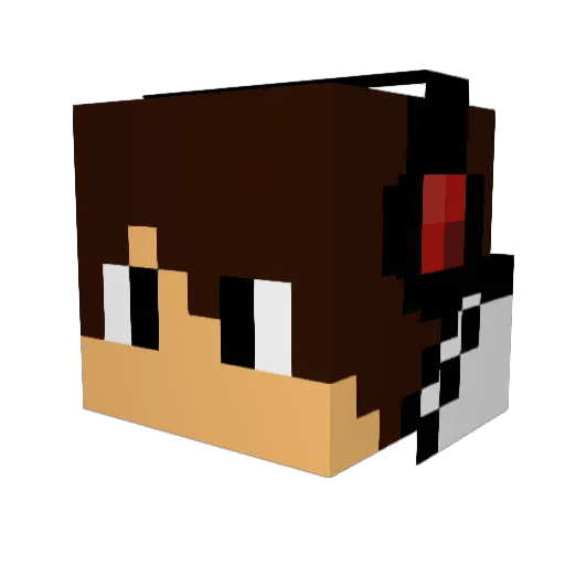Rxmon_ Minecraft avatar head, 3D render