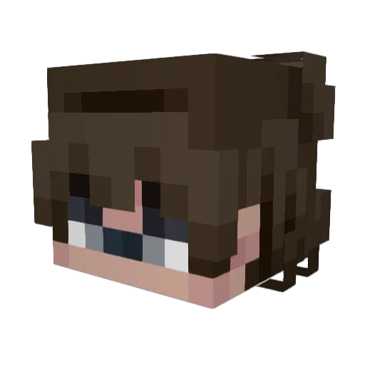 RxnanL Minecraft avatar head, 3D render