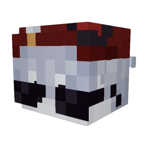 Rxnato Minecraft avatar head, 3D render