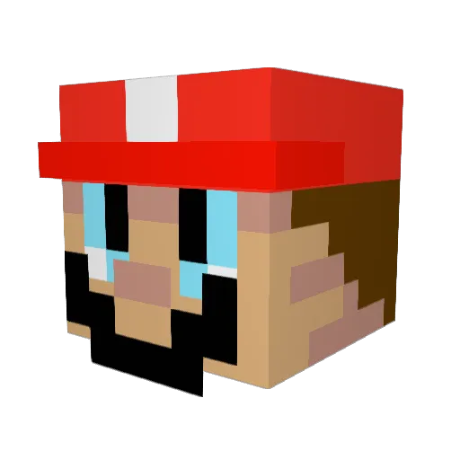 Rxperti Minecraft avatar head, 3D render