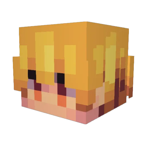 Rxplee Minecraft avatar head, 3D render