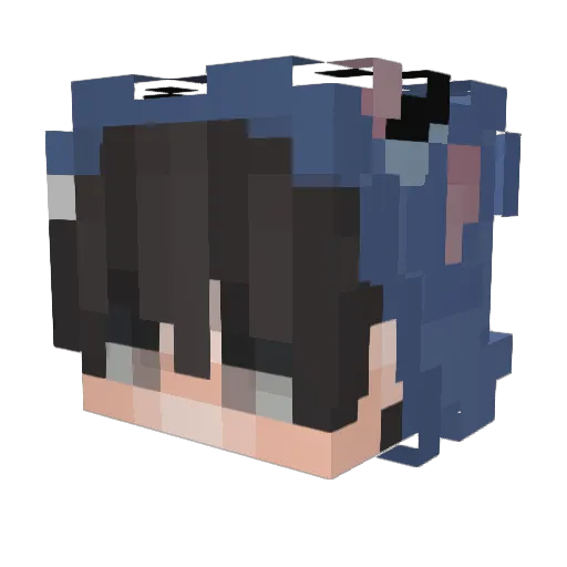 Rxspooo Minecraft avatar head, 3D render