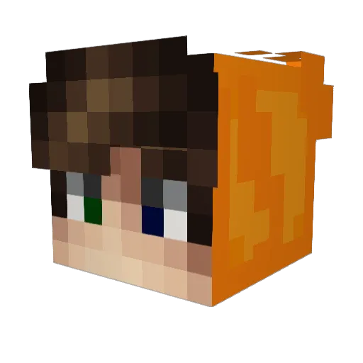 Rxtio Minecraft avatar head, 3D render