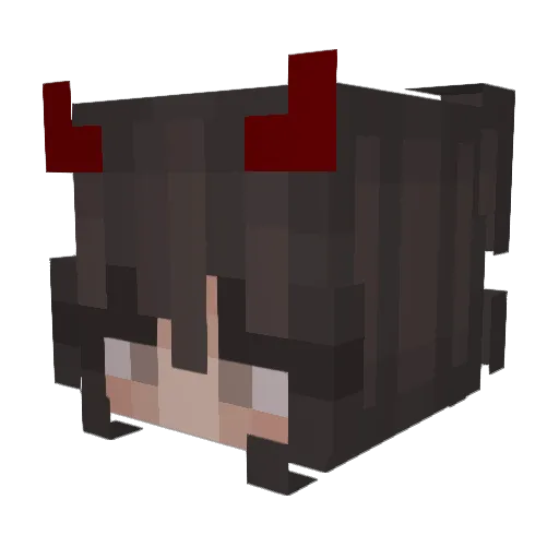 Rxuby Minecraft avatar head, 3D render