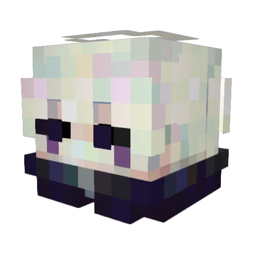 Rxvert25 Minecraft avatar head, 3D render