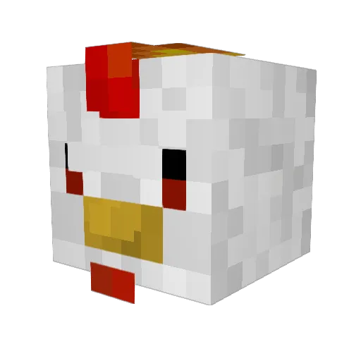Rxvert Minecraft avatar head, 3D render