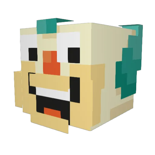 Rxyzr Minecraft avatar head, 3D render